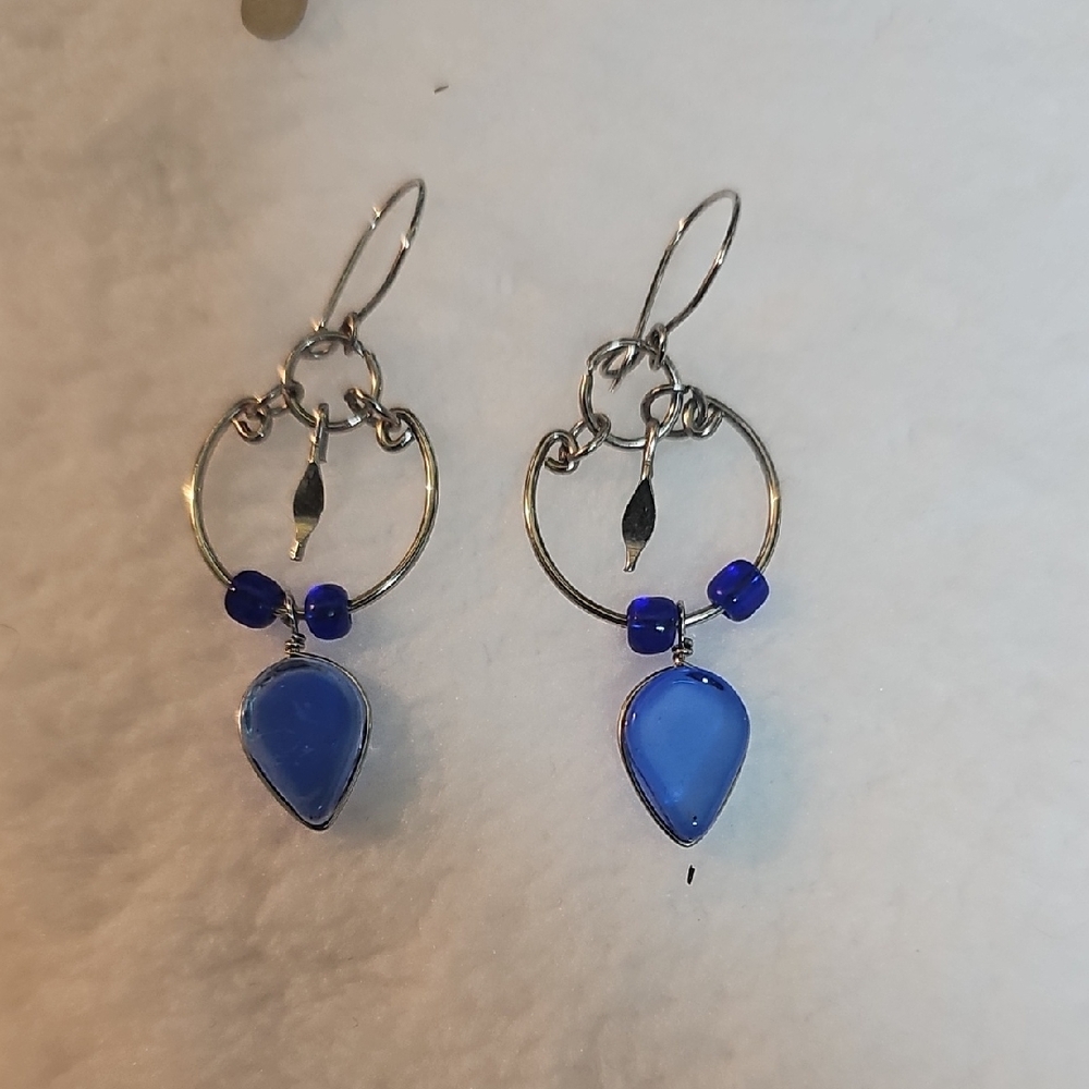 Blue Drop Earrings